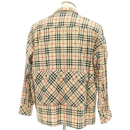 [Used] TENBOX Cotton Check Casual Shirt Beige x Black [XL] [Condition Rank B] ​​[Men&