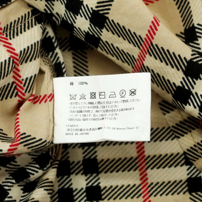 [Used] TENBOX Cotton Check Casual Shirt Beige x Black [XL] [Condition Rank B] ​​[Men&