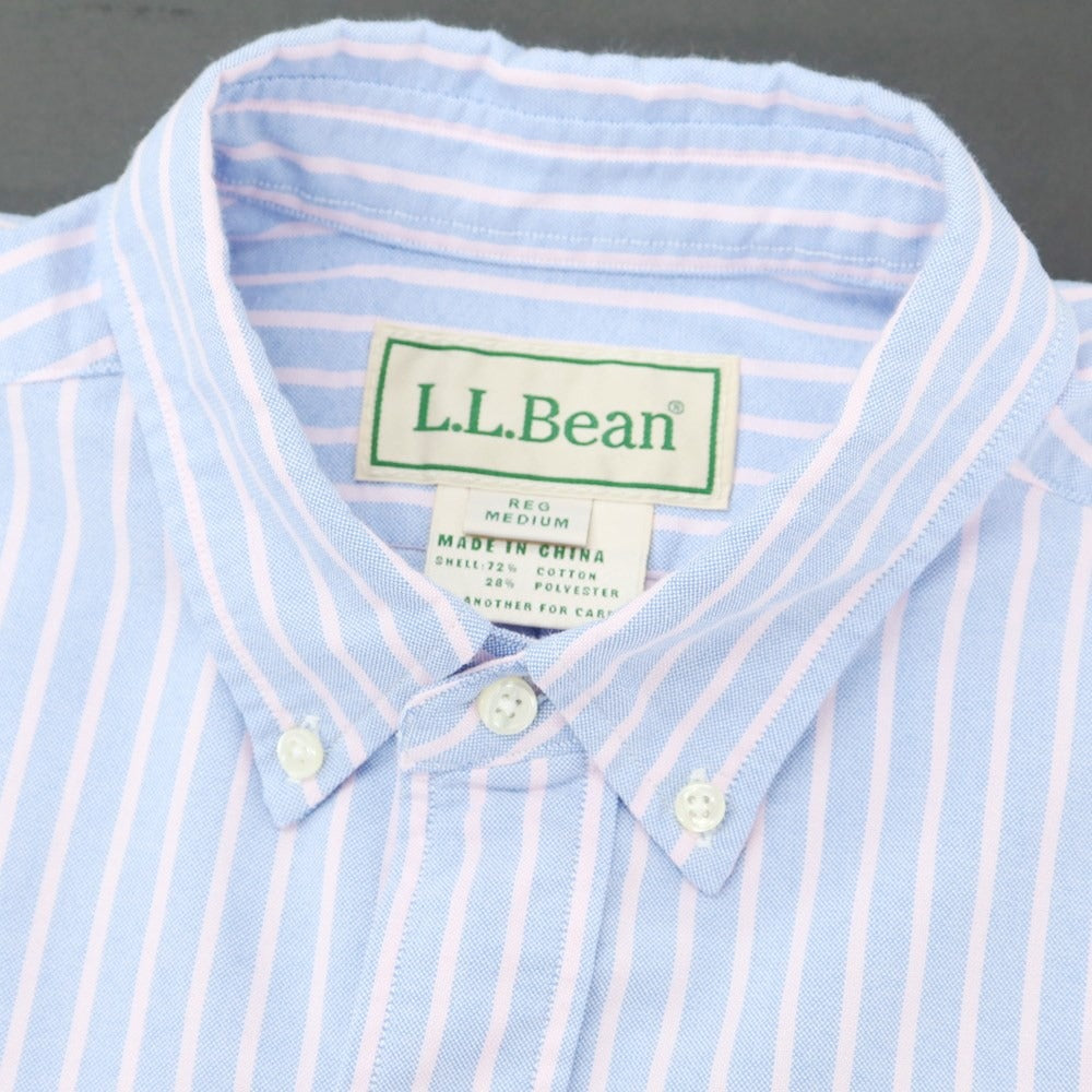 [Used] LLBean Cotton Polyester Button-down Casual Shirt Blue x Pink [M] [Condition Rank B] ​​[Men&