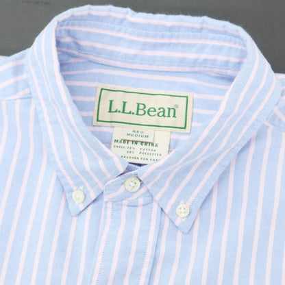 [Used] LLBean Cotton Polyester Button-down Casual Shirt Blue x Pink [M] [Condition Rank B] ​​[Men&