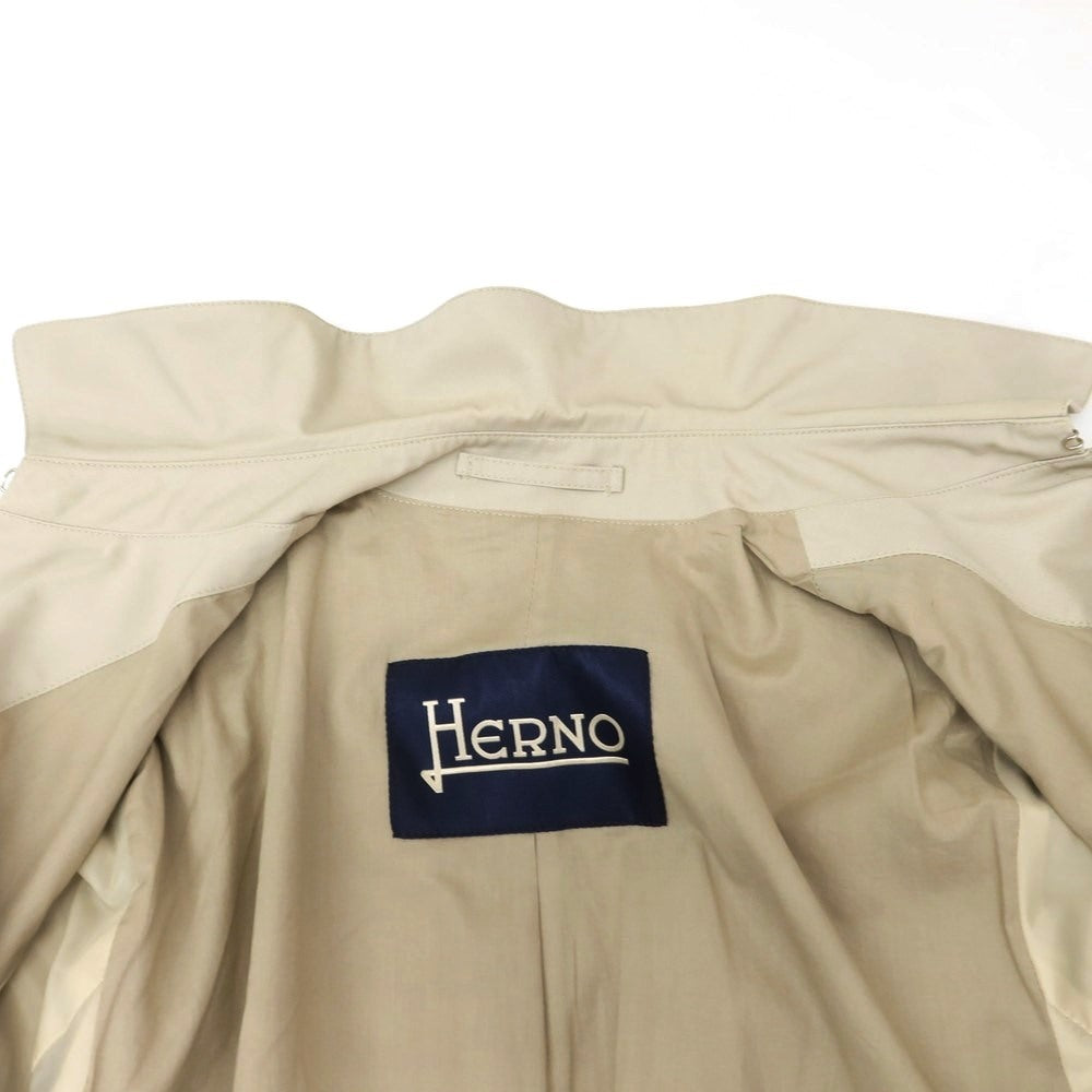 【中古】ヘルノ Herno ポリエステルコットン ステンカラーコート サンドベージュ【 50 】【 状態ランクC 】【 メンズ 】