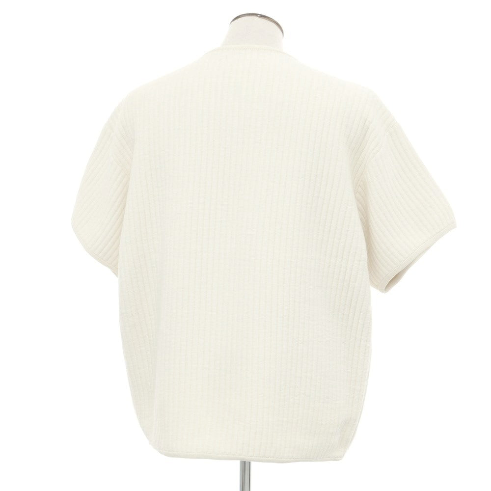 [Used] JIL SANDER Rayon Cotton Polyester Wide Silhouette Short Sleeve Knit Off White [48] [Condition Rank B] ​​[Men&