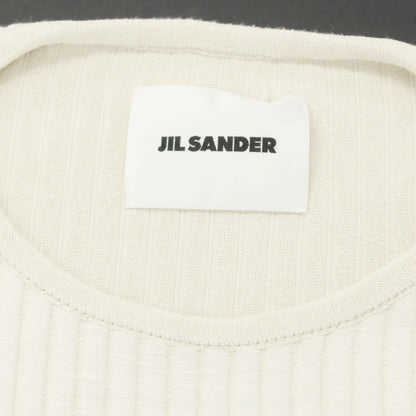 [Used] JIL SANDER Rayon Cotton Polyester Wide Silhouette Short Sleeve Knit Off White [48] [Condition Rank B] ​​[Men&