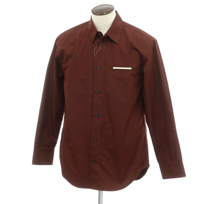 [Used] JIL SANDER Cotton Regular Collar Casual Shirt Maroon [44] [Condition Rank C] [Men&