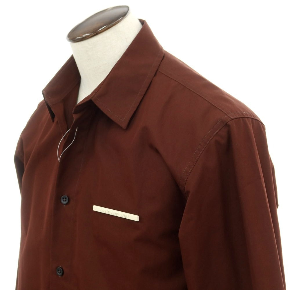 [Used] JIL SANDER Cotton Regular Collar Casual Shirt Maroon [44] [Condition Rank C] [Men&