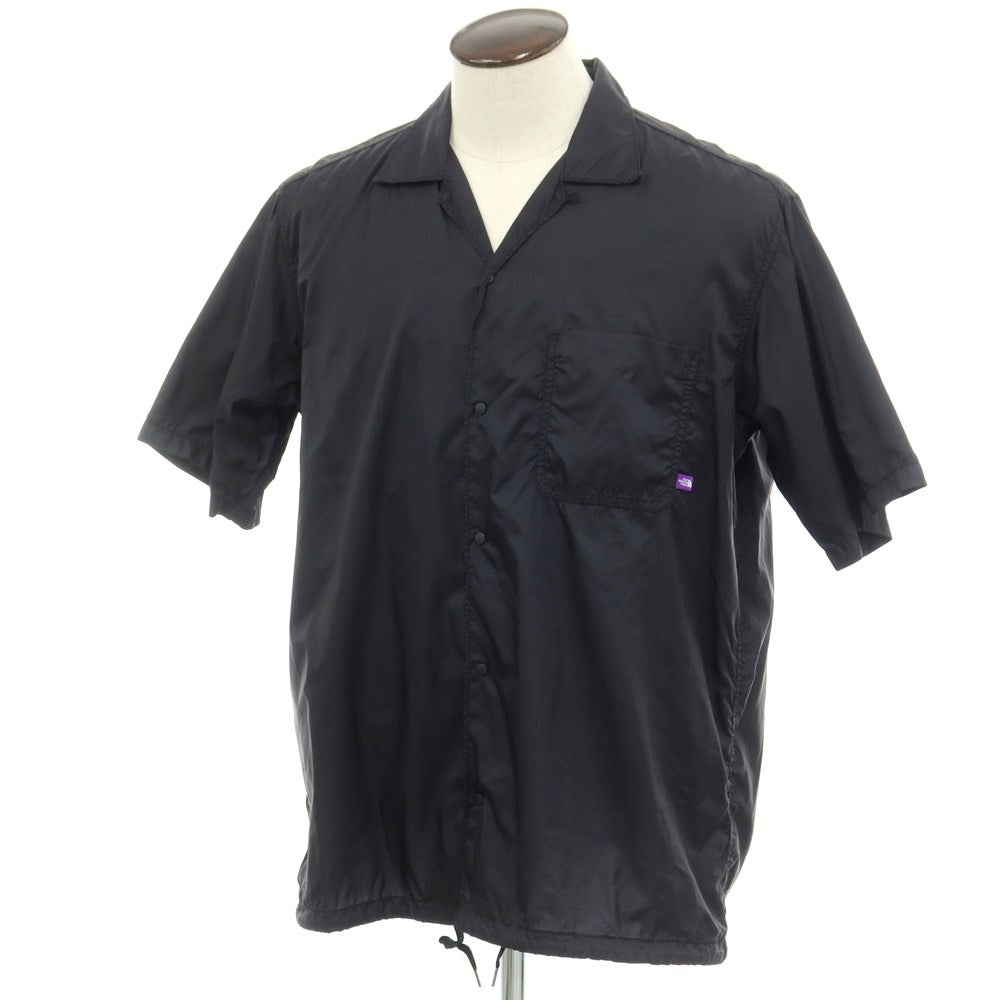 [Used] THE NORTH FACE PURPLE LABEL Ripstop nylon open collar short sleeve shirt Black [L] [Condition rank B] ​​[Men&