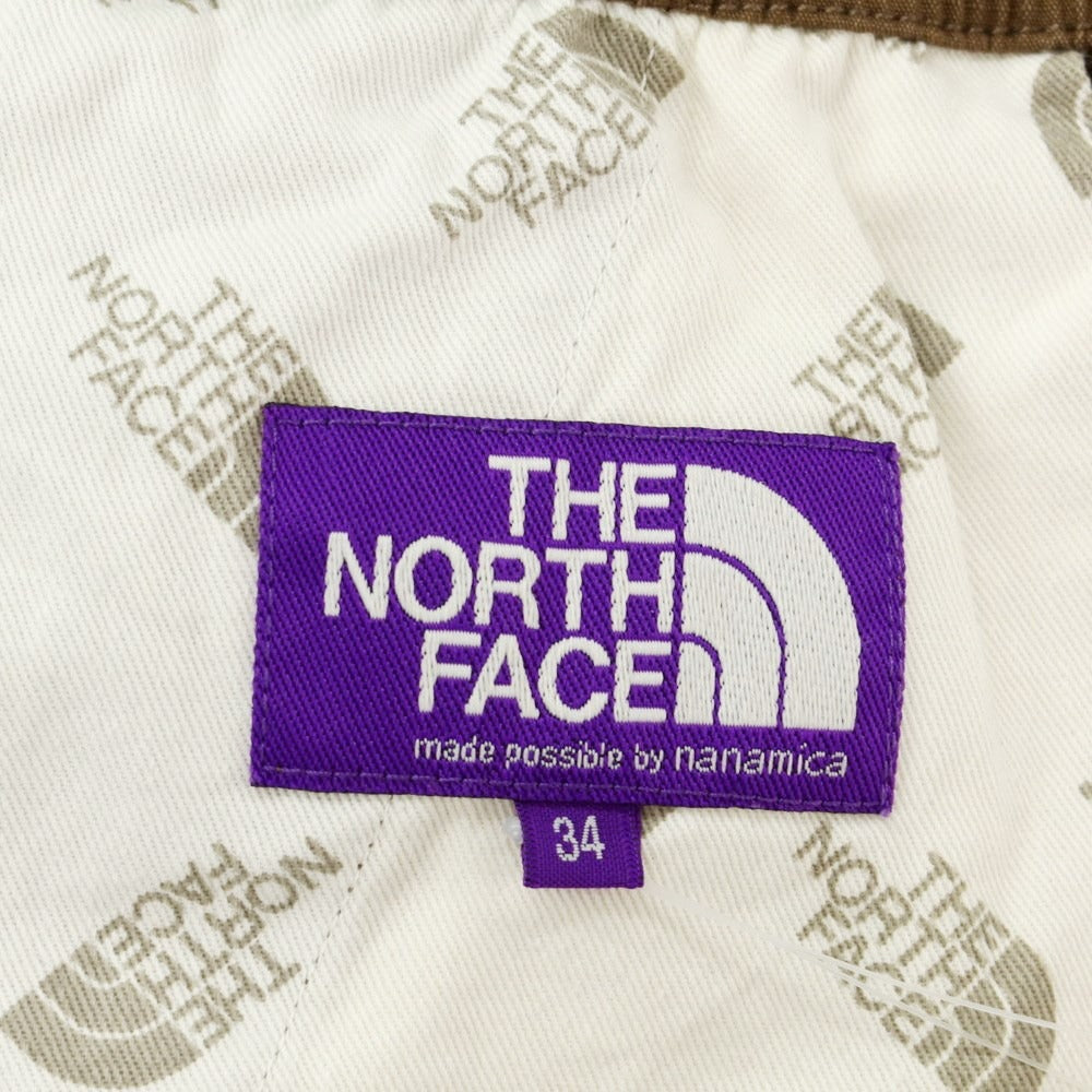 【中古】ザノースフェイスパープルレーベル THE NORTH FACE PURPLE LABEL コットンナイロン ワイド イージーパンツ カーキブラウン【サイズ34】【BRW】【S/S】【状態ランクC】【メンズ】【759190】