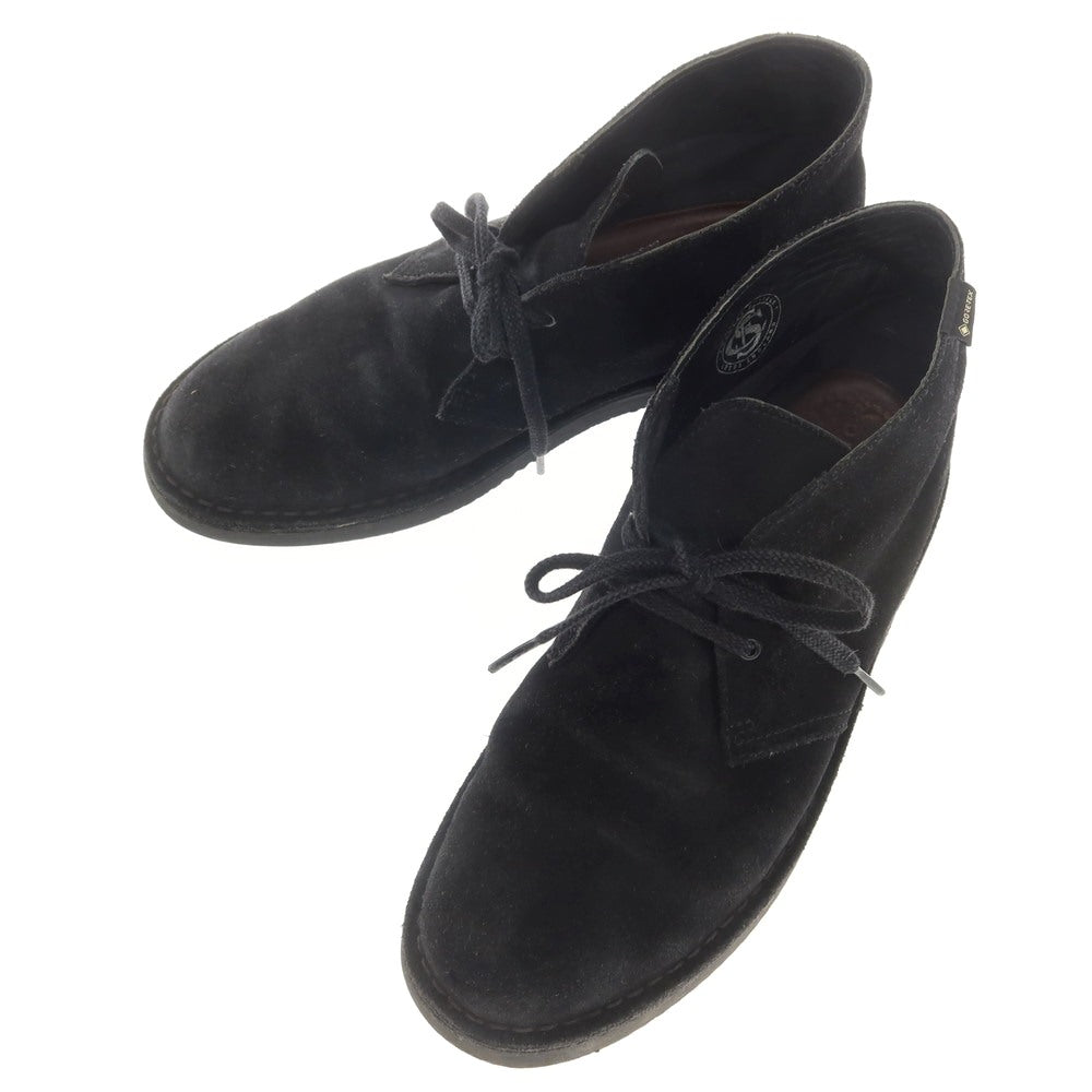 【中古】クラークス Clarks GORE-TEX スエード デザートブーツ ブラック【 UK8 】【 状態ランクD 】【 メンズ 】