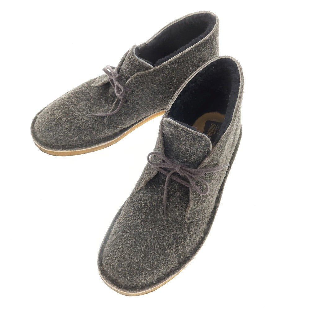 【中古】クラークス Clarks 内ボア デザートブーツ グレー【 UK7 1/2 】【 状態ランクB 】【 メンズ 】