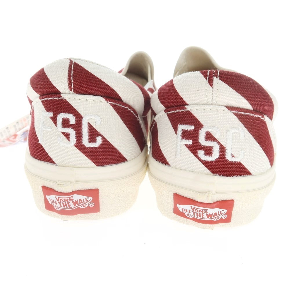 【中古】【未使用】フリーマンズスポーティングクラブ FREEMANS SPORTING CLUB × VANS V98FSC スリッポン スニーカー マルーンxホワイト【 26.5cm 】【 状態ランクS 】【 メンズ 】