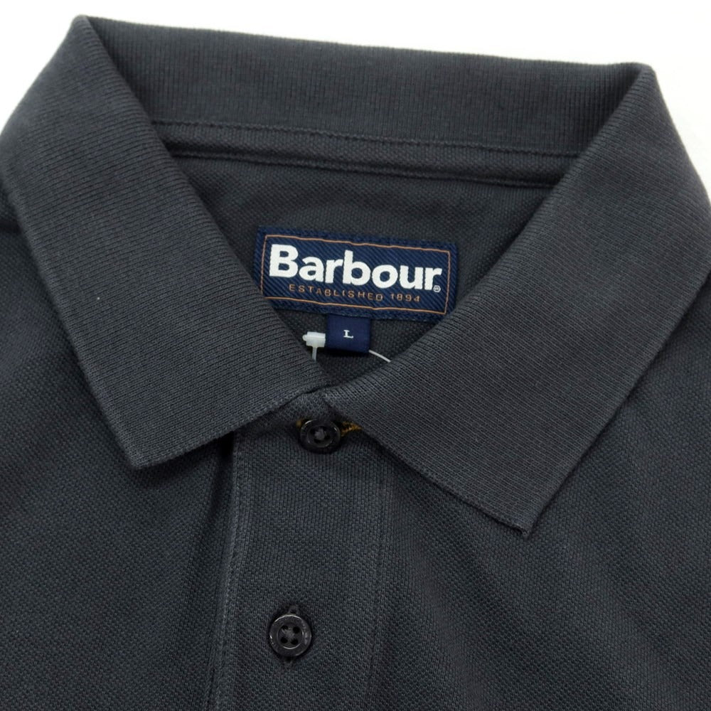 [Used] Barbour 2024 Spring/Summer Pique Cotton Short Sleeve Polo Shirt Cool Dark Gray [L] [Condition Rank B] ​​[Men&