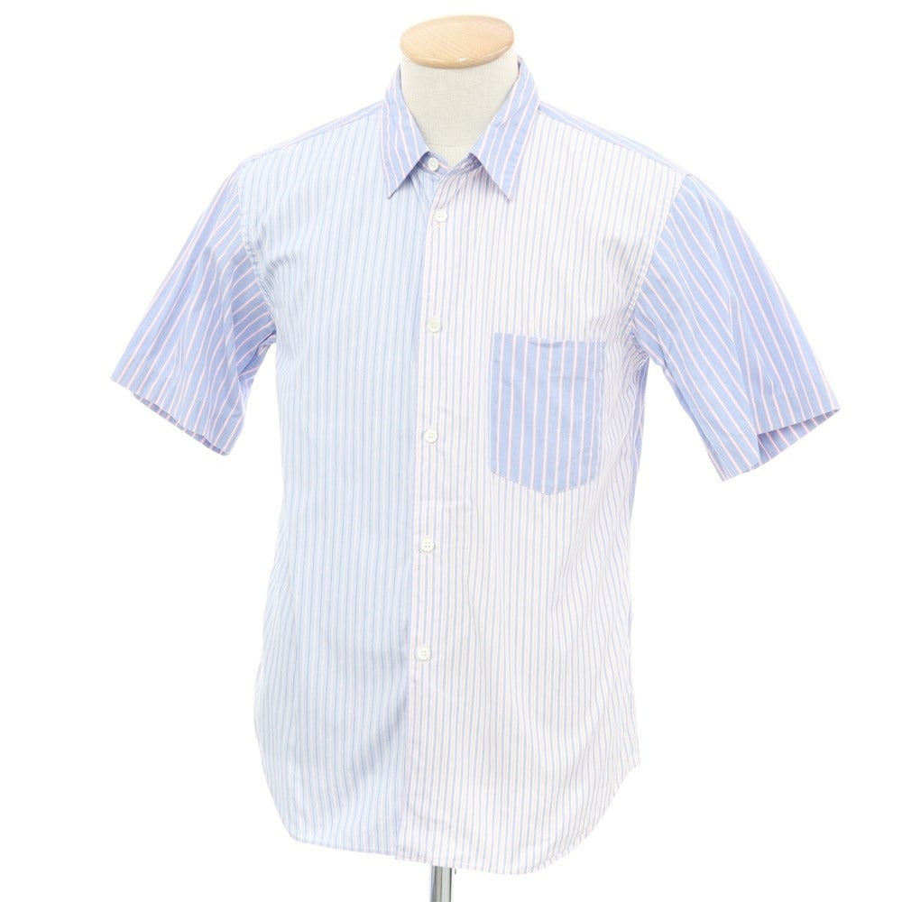 [Used] COMME des GARCONS HOMME DEUX Cotton Striped Short Sleeve Shirt Blue [S] [Condition Rank B] ​​[Men&