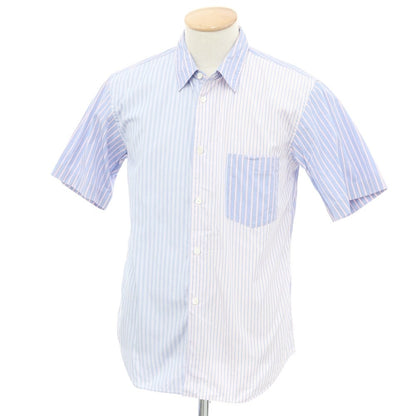 [Used] COMME des GARCONS HOMME DEUX Cotton Striped Short Sleeve Shirt Blue [S] [Condition Rank B] ​​[Men&