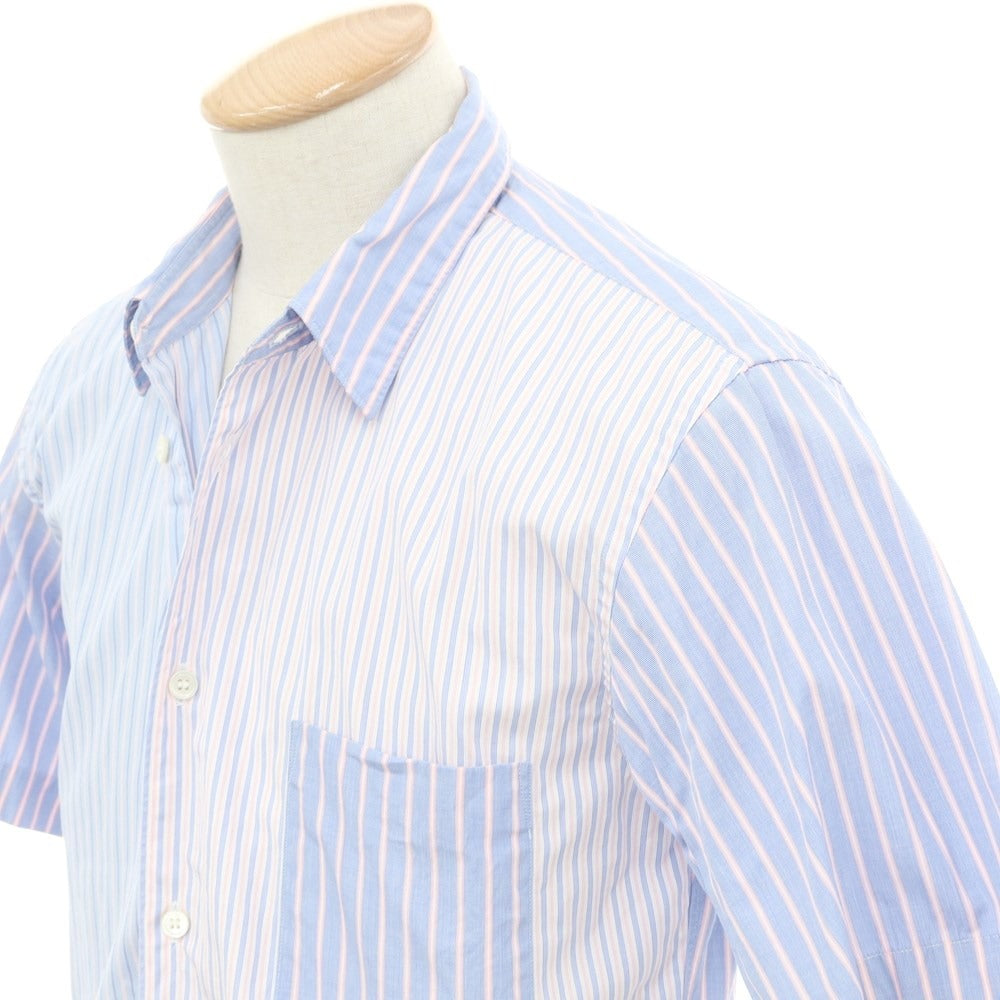 [Used] COMME des GARCONS HOMME DEUX Cotton Striped Short Sleeve Shirt Blue [S] [Condition Rank B] ​​[Men&