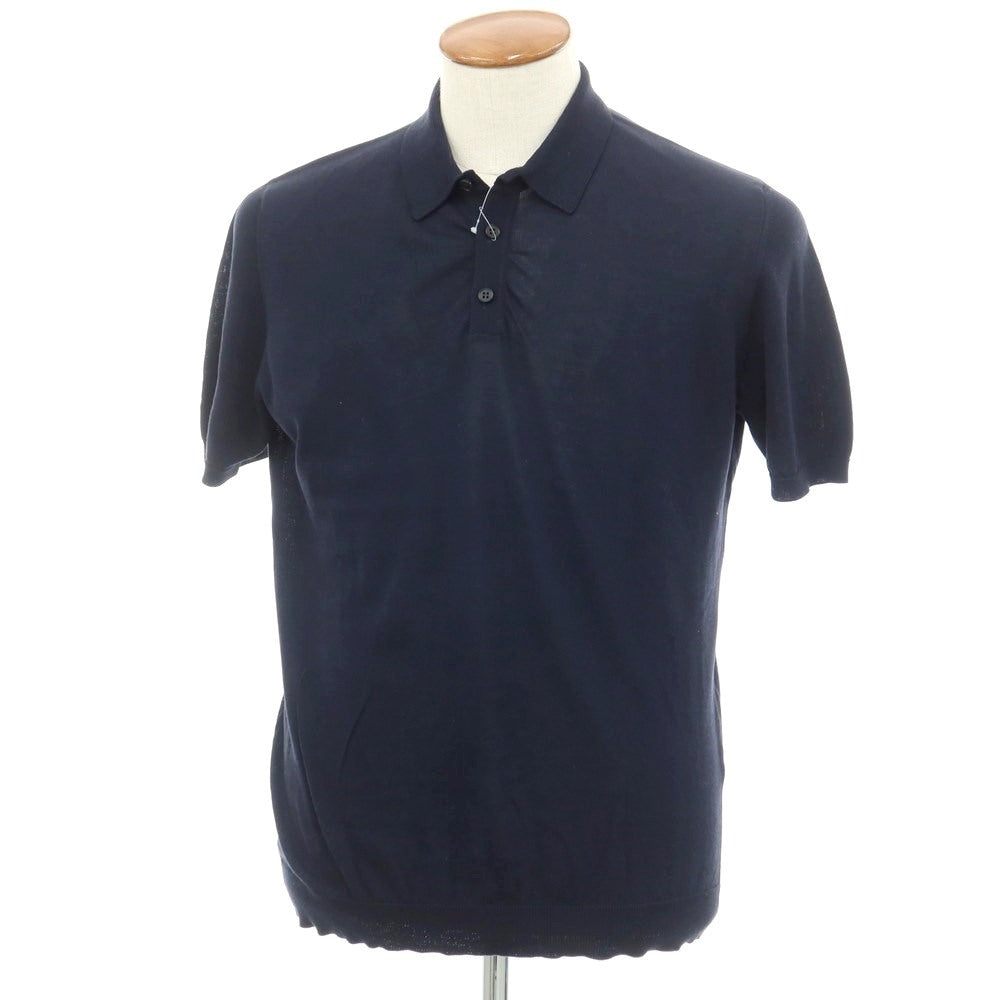 [Used] Roberto Collina ROBERTO COLLINA High gauge cotton short sleeve polo knit dark navy [48] [Condition rank B] ​​[Men&