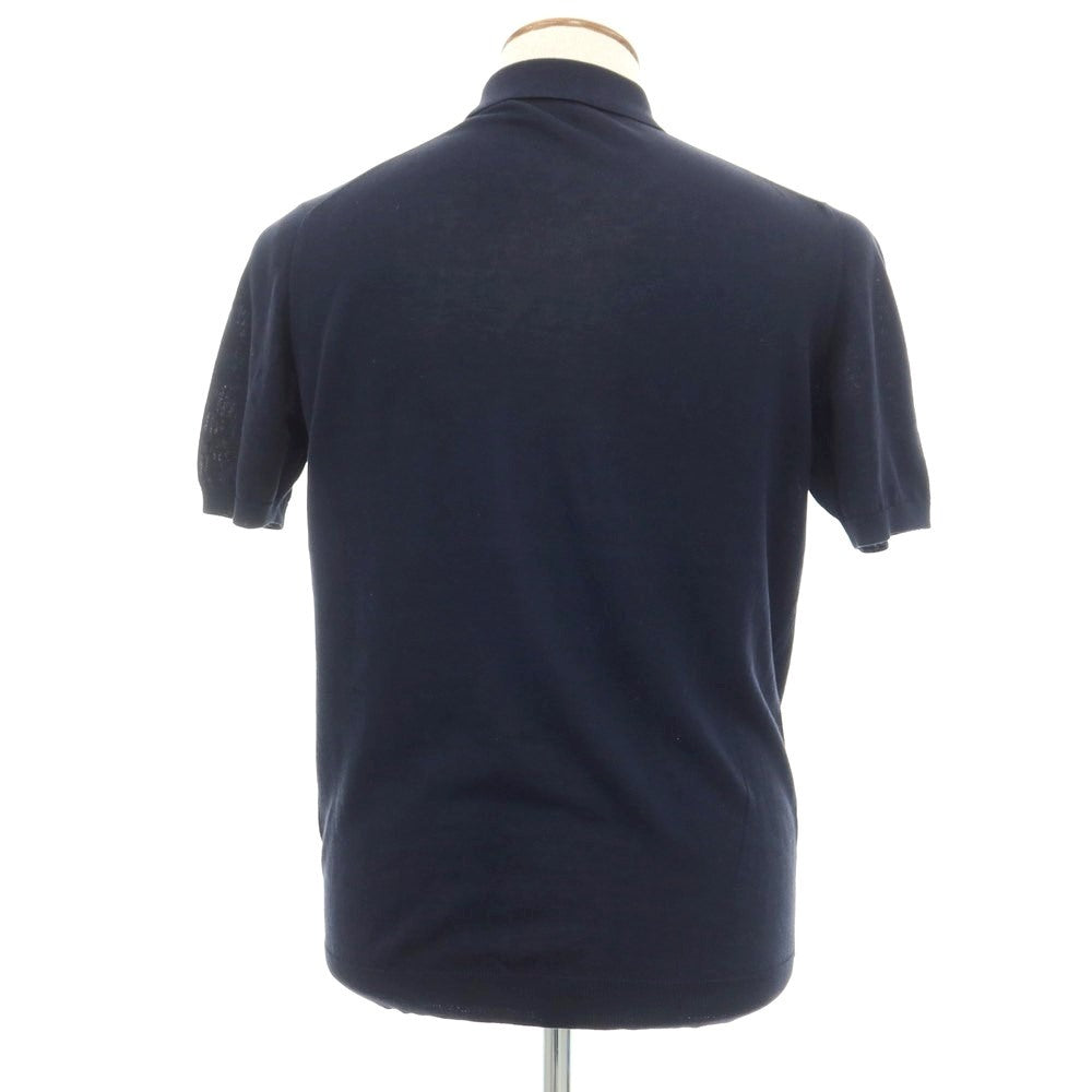 [Used] Roberto Collina ROBERTO COLLINA High gauge cotton short sleeve polo knit dark navy [48] [Condition rank B] ​​[Men&