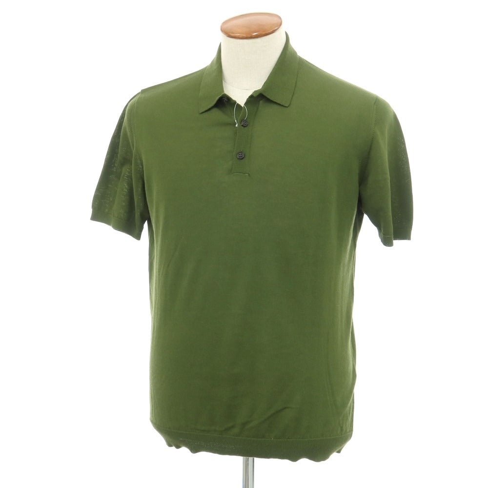 [Used] Roberto Collina ROBERTO COLLINA High gauge cotton short sleeve polo knit moss green [48] [Condition rank A] [Men&