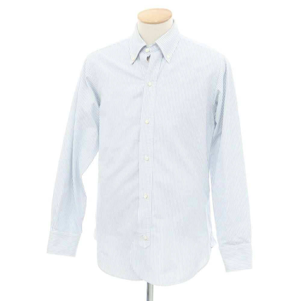 [Used] Brooks Brothers Cotton Button-down Casual Shirt White x Light Blue [S] [Condition Rank C] [Men&