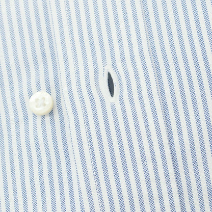 [Used] Brooks Brothers Cotton Button-down Casual Shirt White x Light Blue [S] [Condition Rank C] [Men&