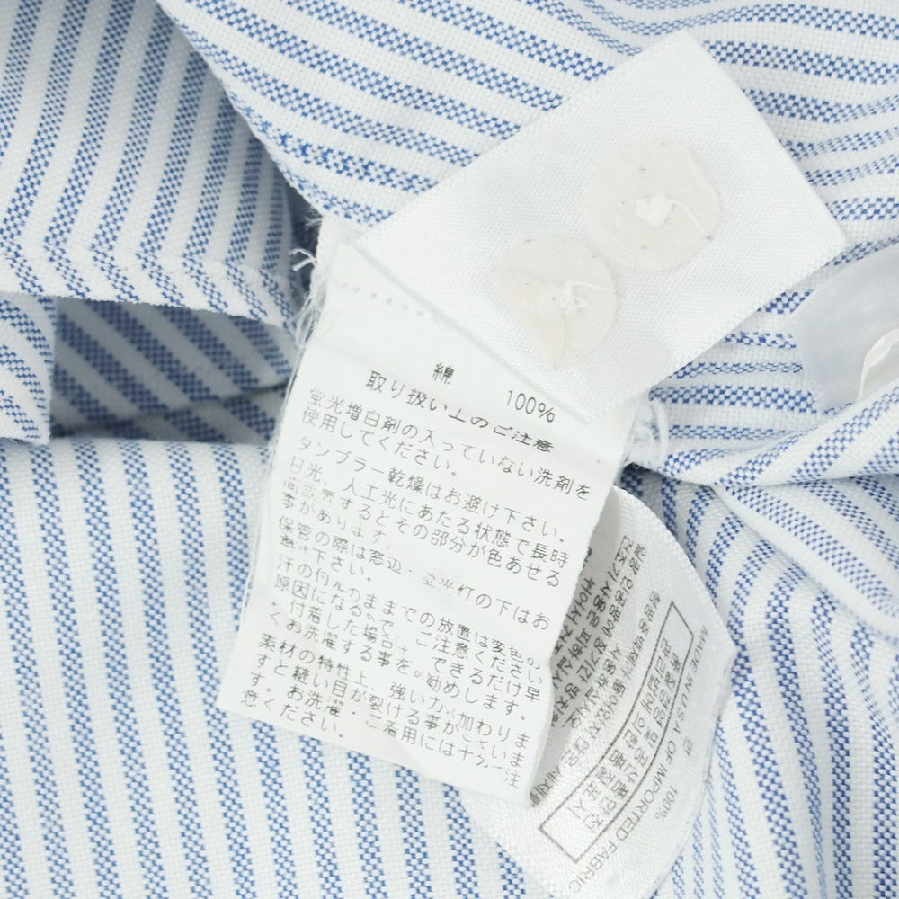 [Used] Brooks Brothers Cotton Button-down Casual Shirt White x Light Blue [S] [Condition Rank C] [Men&