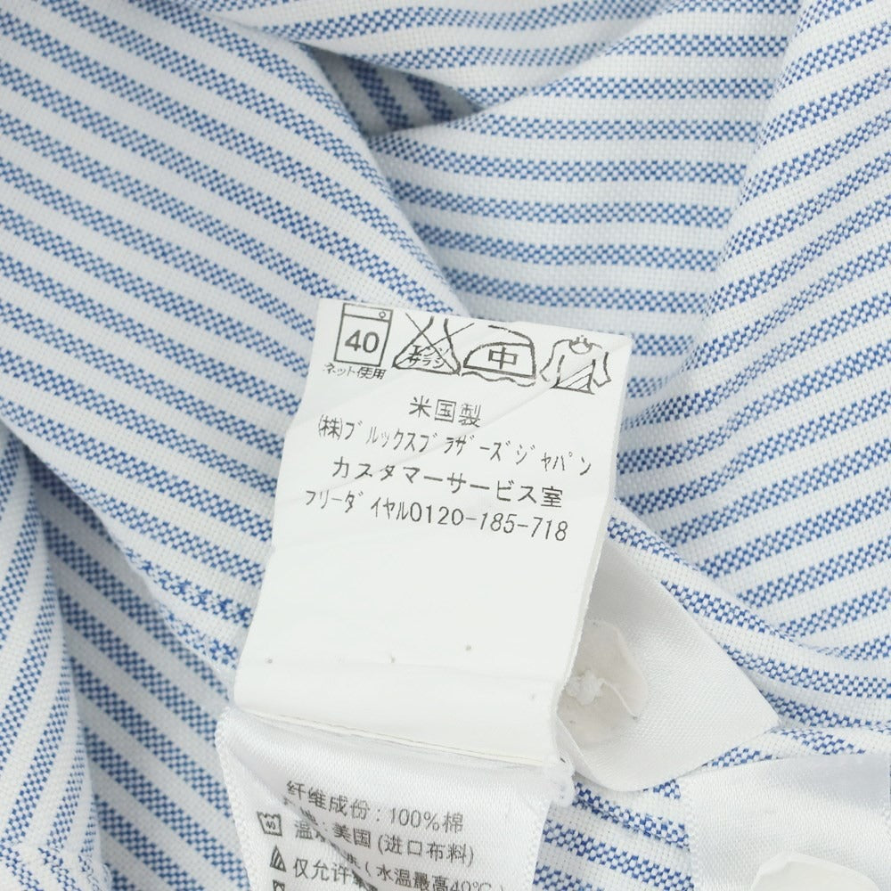 [Used] Brooks Brothers Cotton Button-down Casual Shirt White x Light Blue [S] [Condition Rank C] [Men&