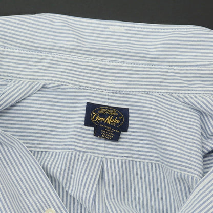 [Used] Brooks Brothers Cotton Button-down Casual Shirt White x Light Blue [S] [Condition Rank C] [Men&