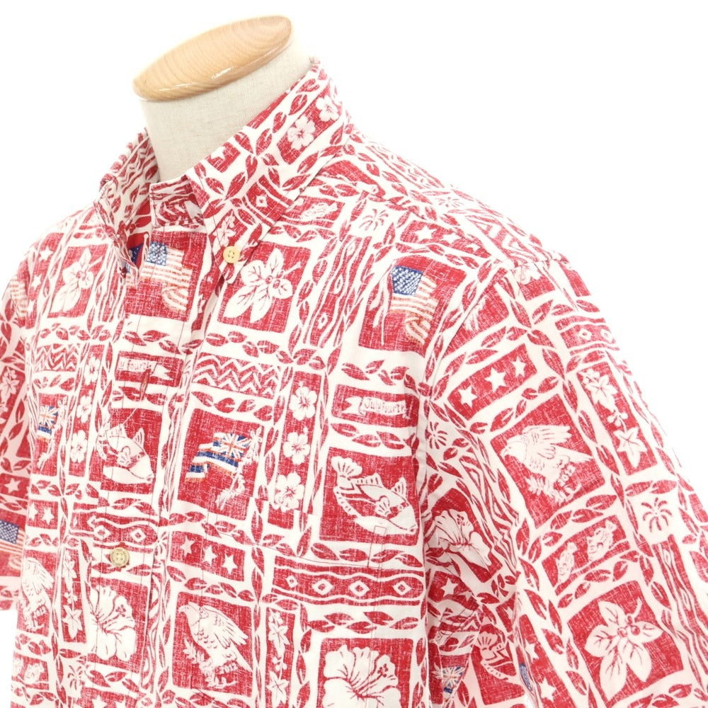 [Used] Reyn Spooner Cotton Polyester Button-down Short Sleeve Shirt White x Red [S] [Condition Rank B] ​​[Men&