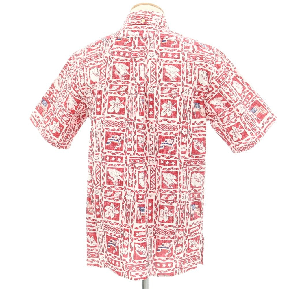 [Used] Reyn Spooner Cotton Polyester Button-down Short Sleeve Shirt White x Red [S] [Condition Rank B] ​​[Men&