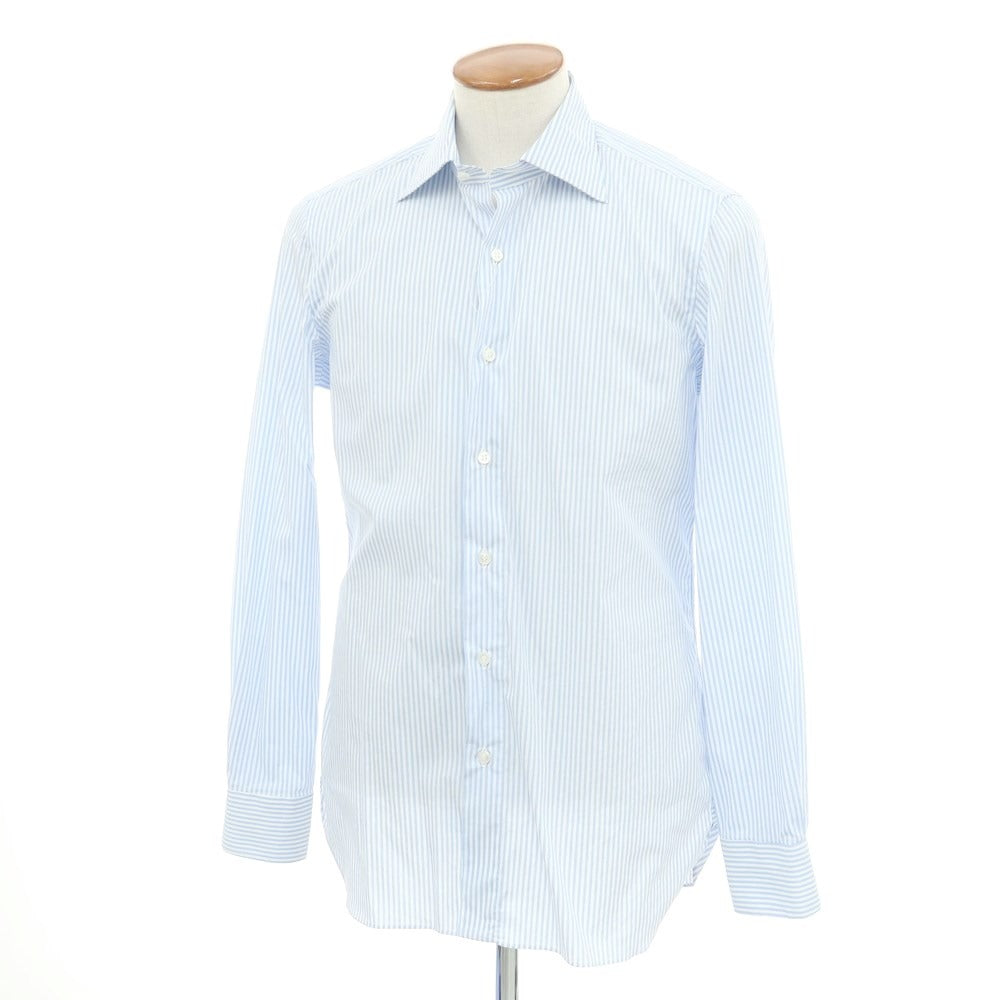 [Used] Mario Muscariello Cotton Nylon Semi-Wide Collar Dress Shirt White x Light Blue [40] [Condition Rank B] ​​[Men&