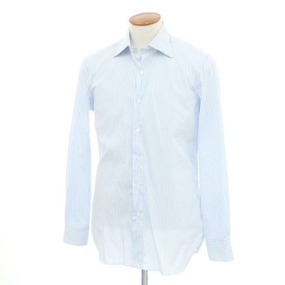 [Used] Mario Muscariello Cotton Nylon Semi-Wide Collar Dress Shirt White x Light Blue [40] [Condition Rank B] ​​[Men&