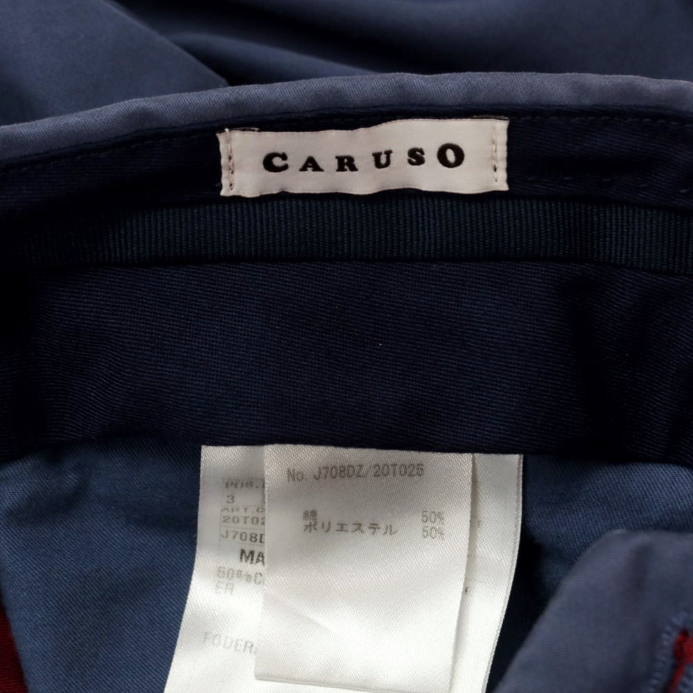 【中古】カルーゾ CARUSO コットンポリエステル カジュアルスラックスパンツ スマルトネイビー系【サイズ48】【NVY】【S/S】【状態ランクC】【メンズ】【759189】