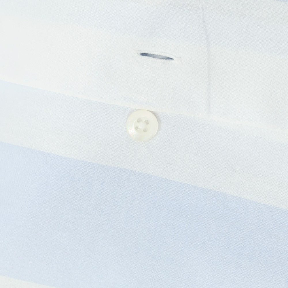 [Used] Vicomte A Cotton Semi-Wide Collar Casual Shirt White x Light Blue [M] [Condition Rank B] ​​[Men&