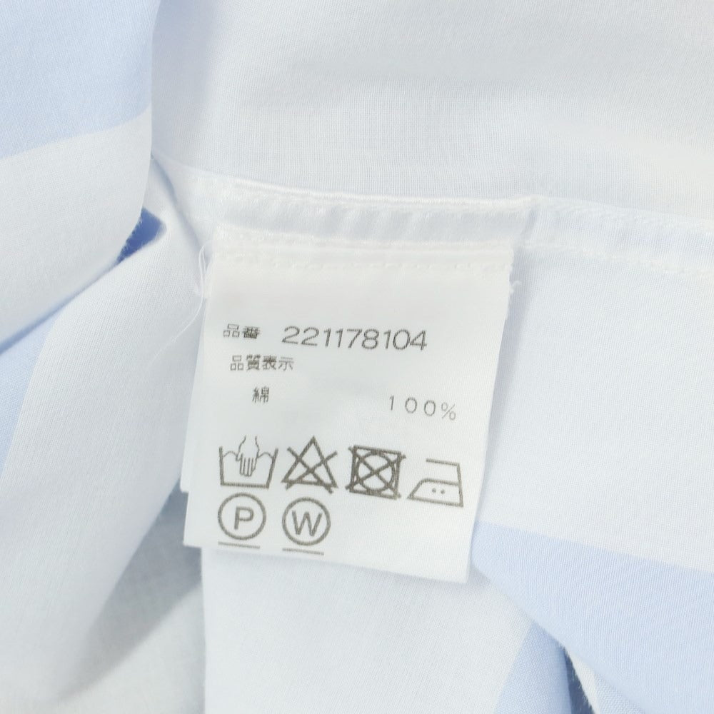 [Used] Vicomte A Cotton Semi-Wide Collar Casual Shirt White x Light Blue [M] [Condition Rank B] ​​[Men&