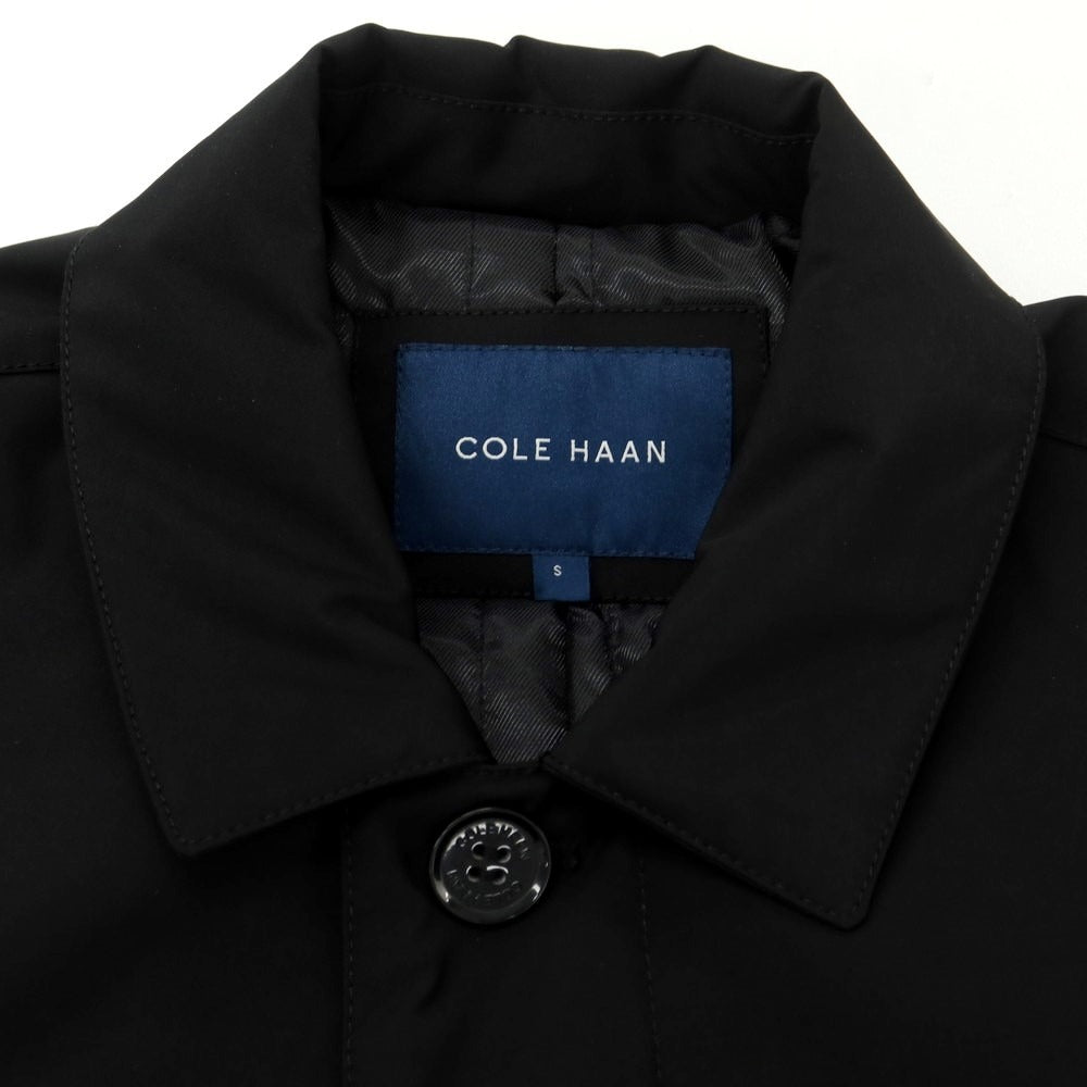 【中古】コールハーン COLE HAAN ポリエステル ステンカラーコート ブラック【 S 】【 状態ランクA 】【 メンズ 】 [EPD]