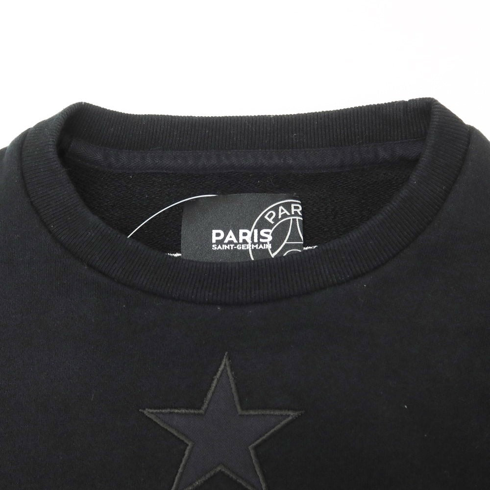 【中古】パリサンジェルマン Paris Saint-Germain EDIFICEコラボ コットン クルーネック スウェット ブラック【サイズM】【BLK】【S/S/A/W】【状態ランクC】【メンズ】【758989】