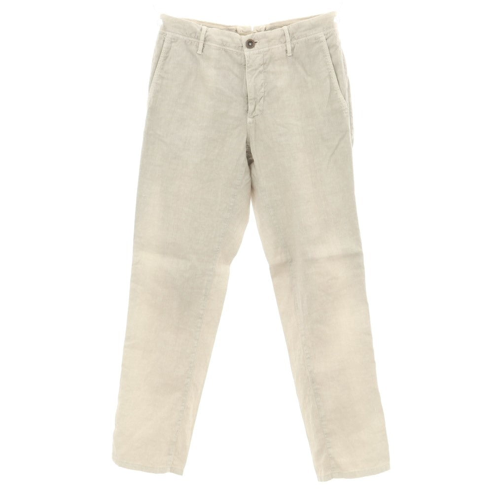 [Used] INCOTEX Linen Cotton Casual Slacks Pants, Beige [Size 31] [BEI] [S/S] [Condition Rank D] [Men&