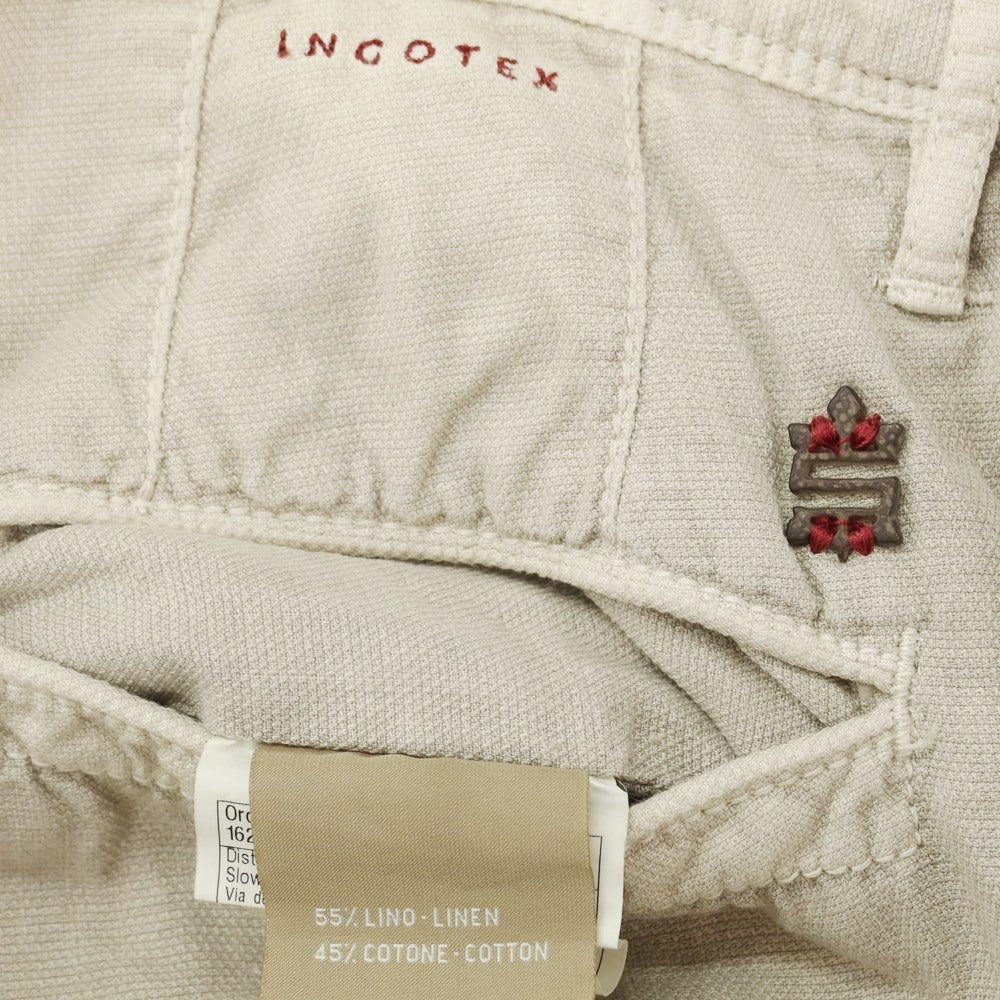 [Used] INCOTEX Linen Cotton Casual Slacks Pants, Beige [Size 31] [BEI] [S/S] [Condition Rank D] [Men&