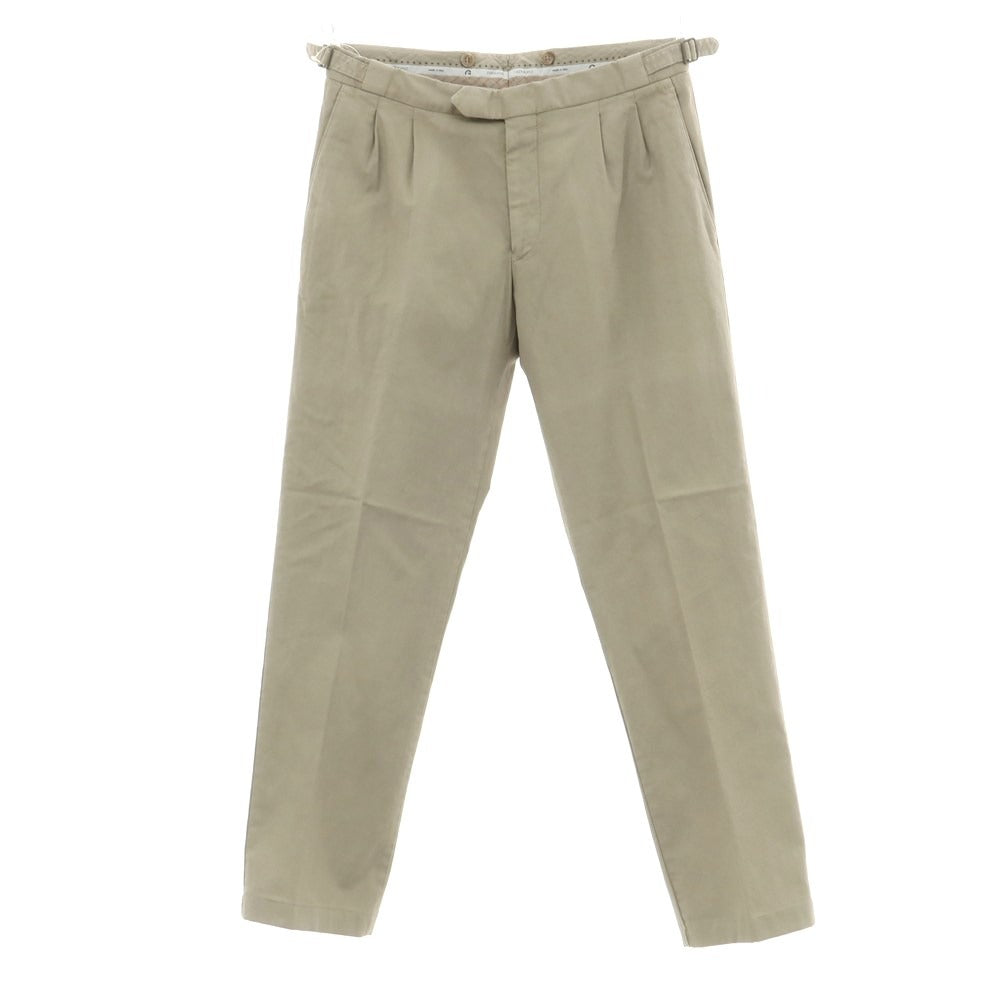 [Used] GERMANO BEAMS F special order cotton casual slacks pants in beige [Size 46] [GRY] [S/S] [Condition Rank C] [Men&