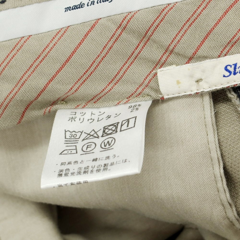 [Used] GERMANO BEAMS F special order cotton casual slacks pants in beige [Size 46] [GRY] [S/S] [Condition Rank C] [Men&