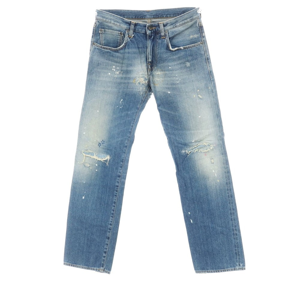 [Used] FORTELA Cotton Jeans Paint &amp;amp; Repair Denim Pants Blue [Size 30] [BLU] [S/S/A/W] [Condition Rank A] [Men&