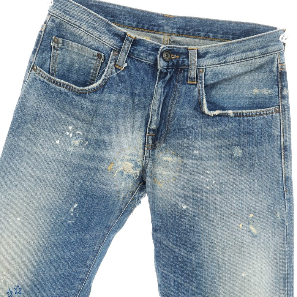 [Used] FORTELA Cotton Jeans Paint &amp;amp; Repair Denim Pants Blue [Size 30] [BLU] [S/S/A/W] [Condition Rank A] [Men&