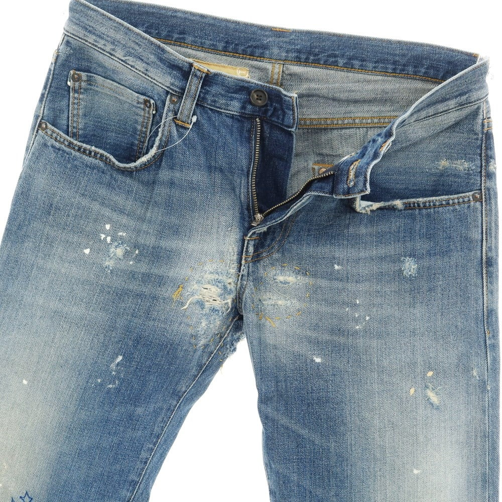 [Used] FORTELA Cotton Jeans Paint &amp;amp; Repair Denim Pants Blue [Size 30] [BLU] [S/S/A/W] [Condition Rank A] [Men&