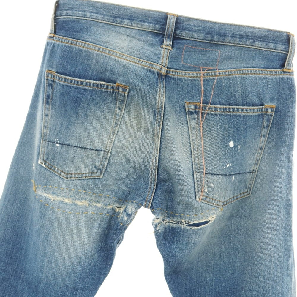 [Used] FORTELA Cotton Jeans Paint &amp;amp; Repair Denim Pants Blue [Size 30] [BLU] [S/S/A/W] [Condition Rank A] [Men&