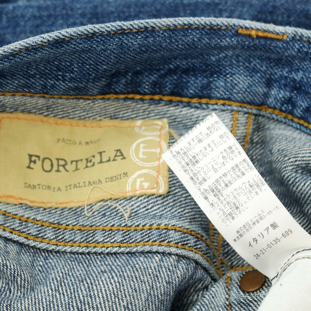 [Used] FORTELA Cotton Jeans Paint &amp;amp; Repair Denim Pants Blue [Size 30] [BLU] [S/S/A/W] [Condition Rank A] [Men&