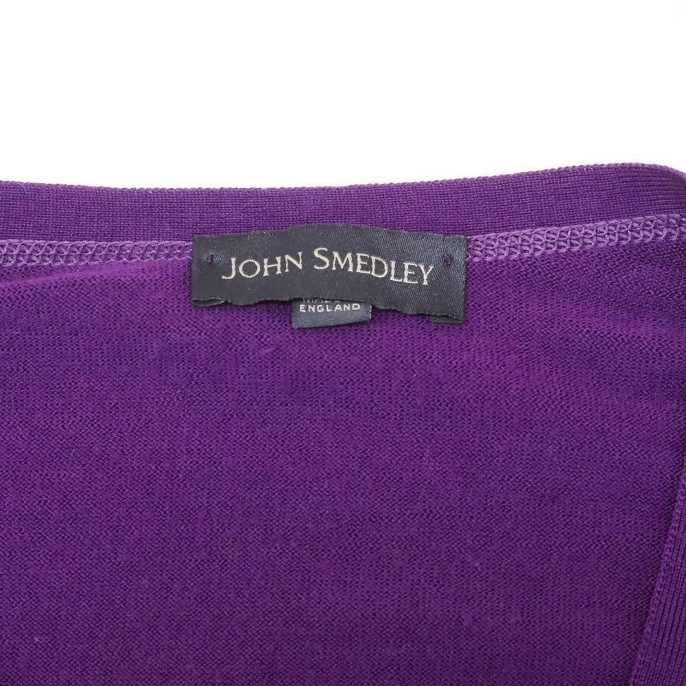 【中古】ジョンスメドレー JOHN SMEDLEY ハイゲージ ウール カーディガン パープル【サイズS】【PUP】【A/W】【状態ランクB】【メンズ】【758989】