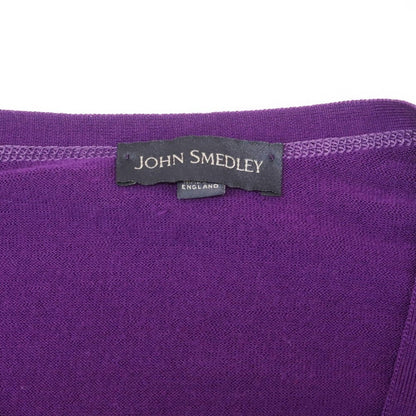 【中古】ジョンスメドレー JOHN SMEDLEY ハイゲージ ウール カーディガン パープル【サイズS】【PUP】【A/W】【状態ランクB】【メンズ】【758989】