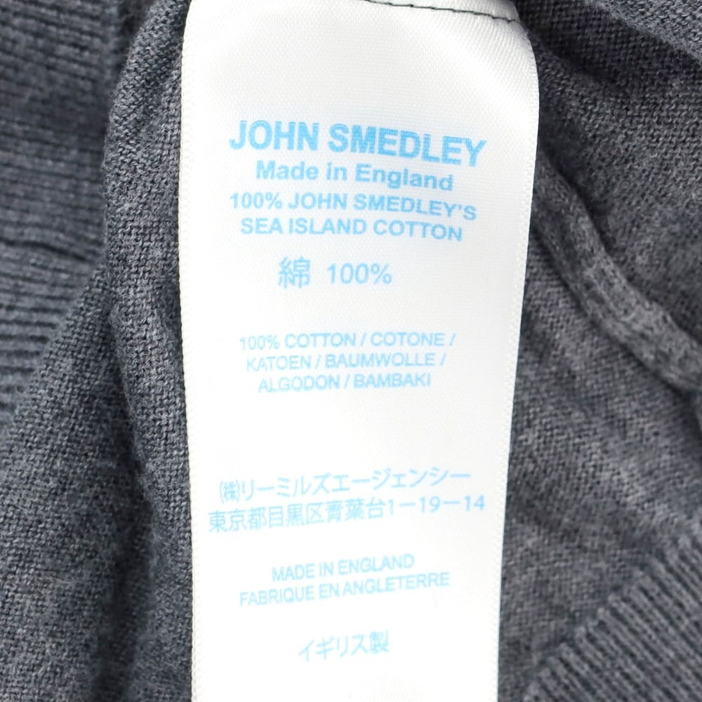 【中古】ジョンスメドレー JOHN SMEDLEY コットン ハイゲージ 半袖 ポロニット グレー【サイズM】【GRY】【S/S】【状態ランクB】【メンズ】【759187】