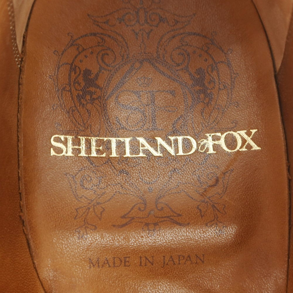 【中古】シェットランド フォックス SHETLANDFOX カーフレザー コインローファー ブラック【 7 1/2 】【 状態ランクB 】【 メンズ 】