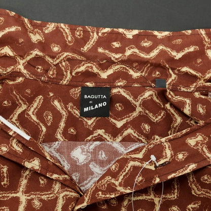 [Used] Bagutta Cotton Open Collar Casual Shirt Wine Red x Beige [37] [Condition Rank B] ​​[Men&