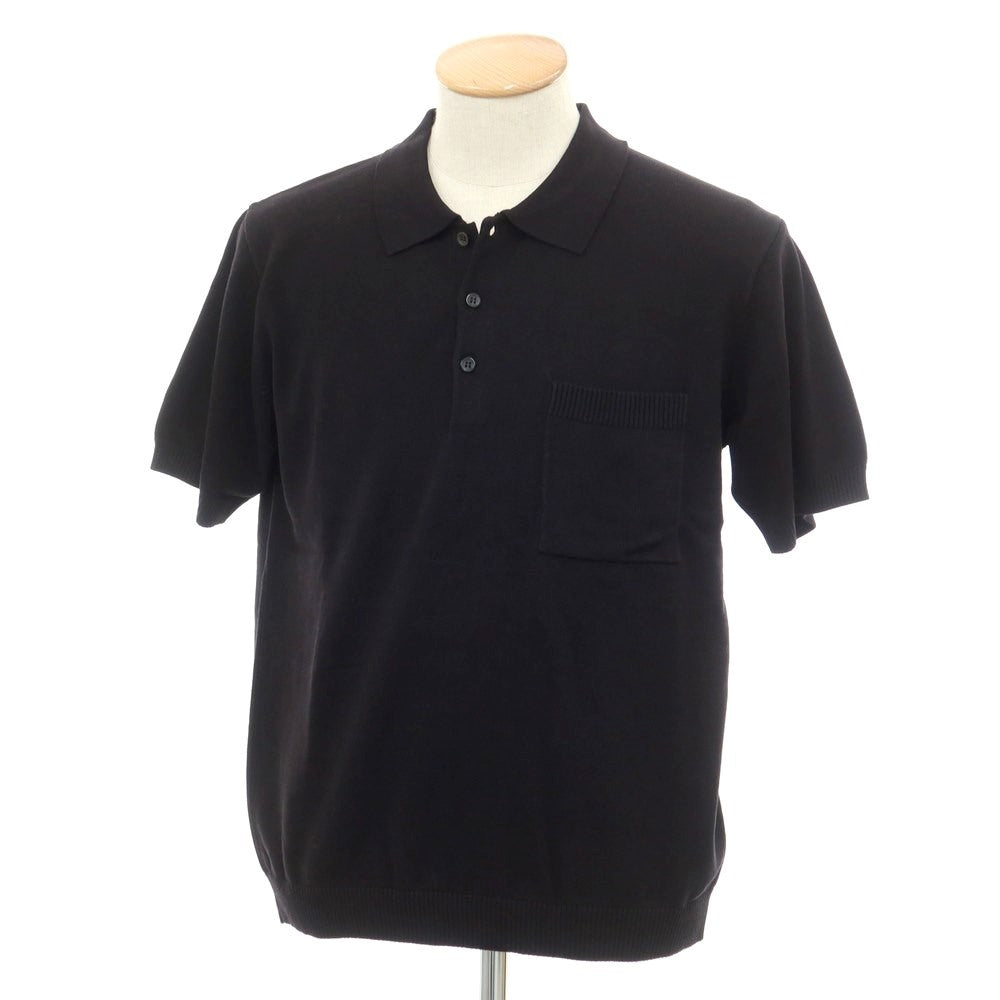 [Used] [Unused] Nano Universe Rayon Cotton Short Sleeve Polo Knit Black [Size S] [BLK] [S/S] [Condition Rank S] [Men&